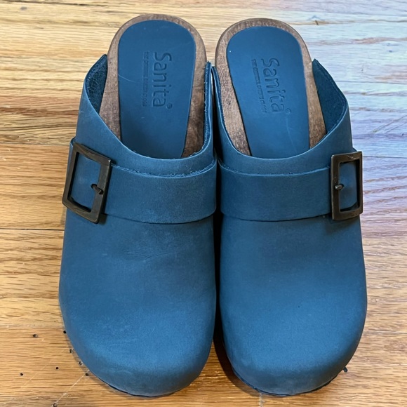 Sanita Shoes - Never worn!  Awesome teal color. Comfortable leather Sanita clogs.